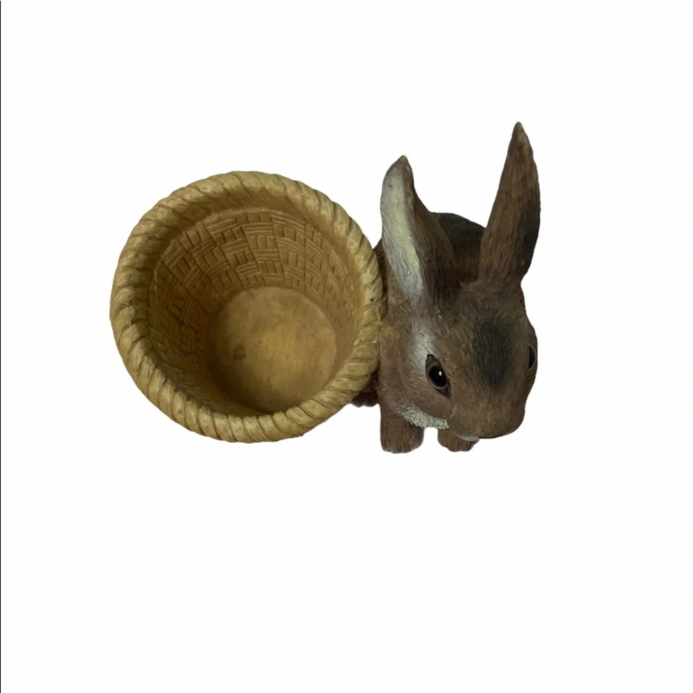 Vintage Rabbit Pot Planter Indoor Outdoor Resin Primitive Rustic Cottage Core
